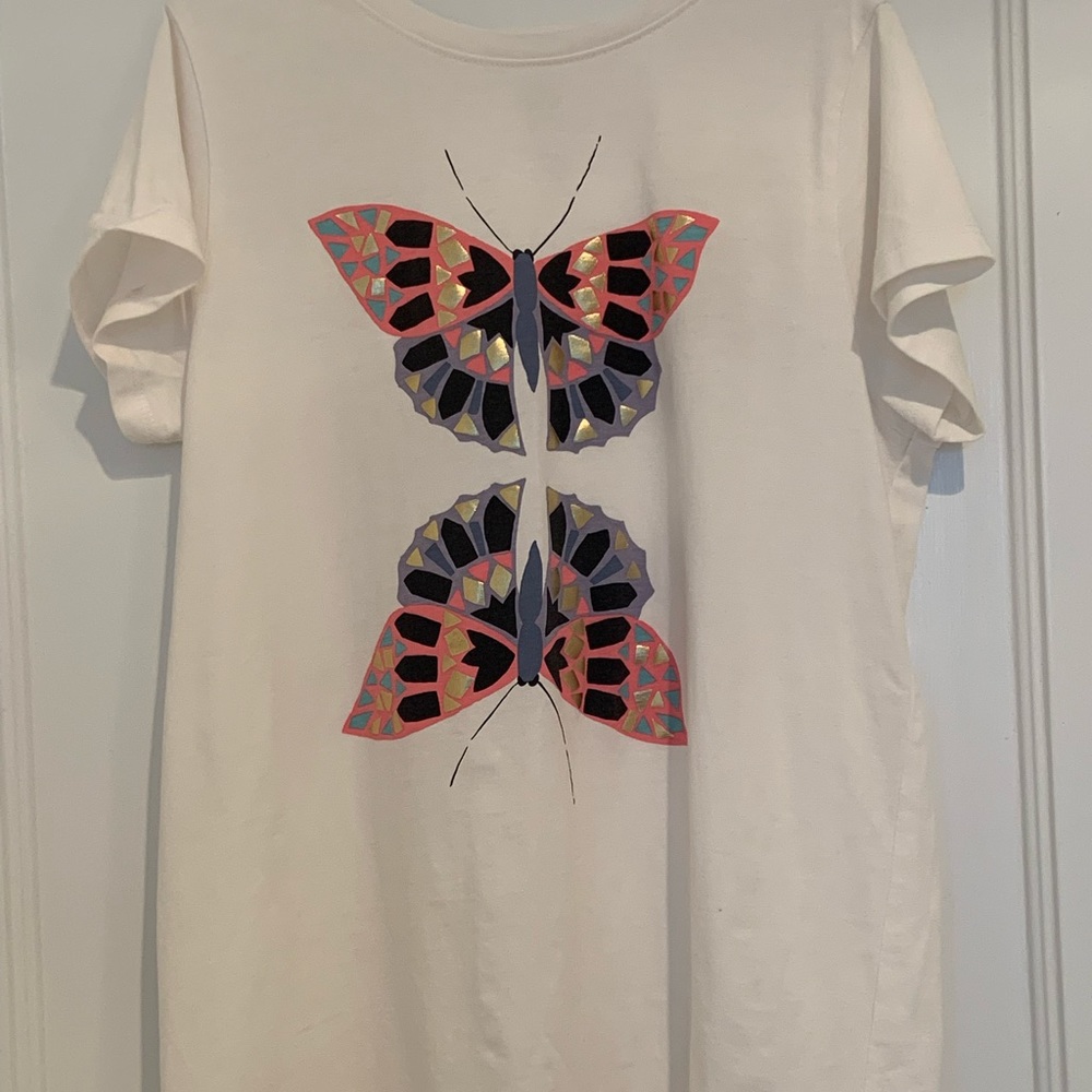 Tea Collection butterfly shirt girls 14